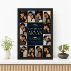 Husband and Wife Photo Frame Golden Collage Birthday 12 Husband and Wife Photo Frame Golden Collage Birthday mockup 3