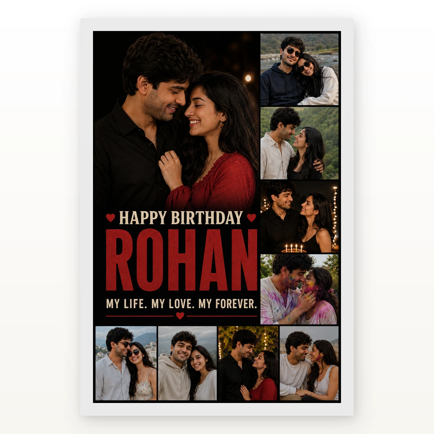 Husband Photo Frame My Life My Love Birthday Collage 2 Husband Photo Frame My Life My Love Birthday Collage mockup 2