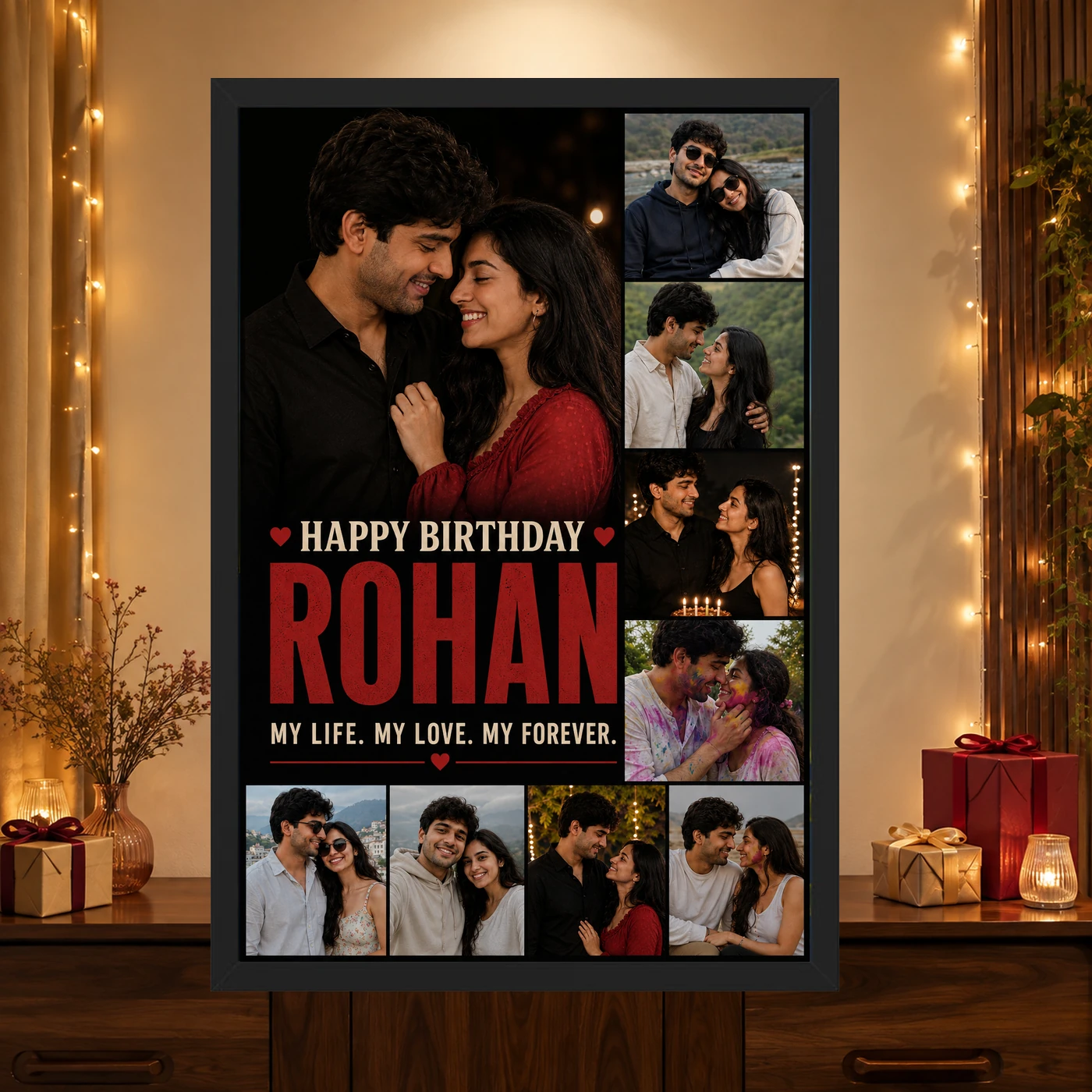 Husband Photo Frame My Life My Love Birthday Collage 4 Husband Photo Frame My Life My Love Birthday Collage mockup 4