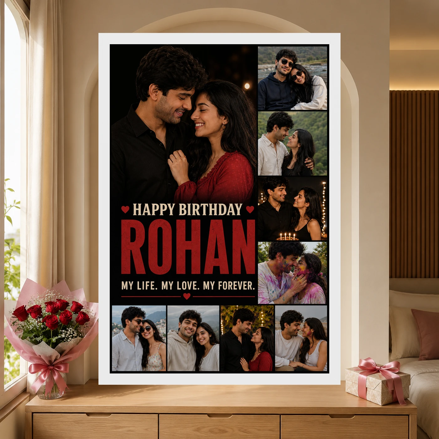 Husband Photo Frame My Life My Love Birthday Collage 6 Husband Photo Frame My Life My Love Birthday Collage mockup 6