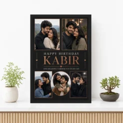 Photo Frame for Husband Birthday 5 Photo Collage mockup 3