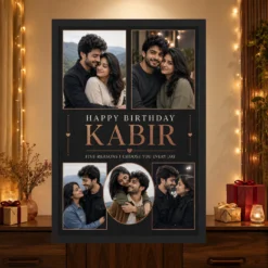 Photo Frame for Husband Birthday 5 Photo Collage mockup 4