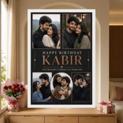 Photo Frame for Husband Birthday 5 Photo Collage mockup 6