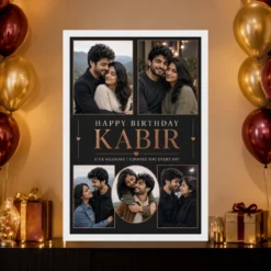 Photo Frame for Husband Birthday 5 Photo Collage mockup 10