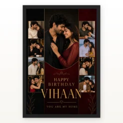 Photo Frame for Husband Birthday Gift Romantic Design mockup 1