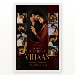 Photo Frame for Husband Birthday Gift Romantic Design mockup 2