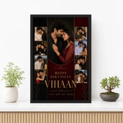Photo Frame for Husband Birthday Gift Romantic Design mockup 3