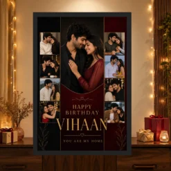 Photo Frame for Husband Birthday Gift Romantic Design mockup 4
