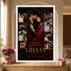 Photo Frame for Husband Birthday Gift Romantic Design mockup 6