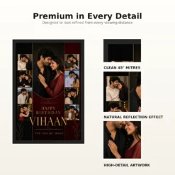 Photo Frame for Husband Birthday Gift Romantic Design mockup 9