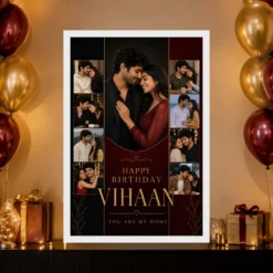 Photo Frame for Husband Birthday Gift Romantic Design mockup 10