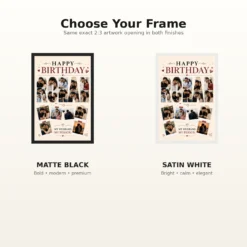 Photo Frame Gift for Husband Birthday Customised Name mockup 7