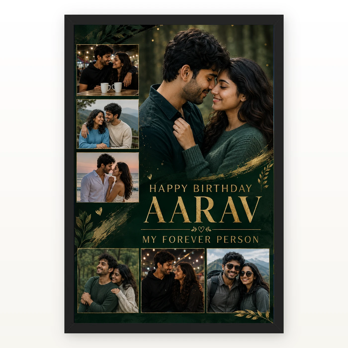 Photo Frame Gift for Husband Birthday Forever Person Design 1 Photo Frame Gift for Husband Birthday Forever Person Design mockup 1