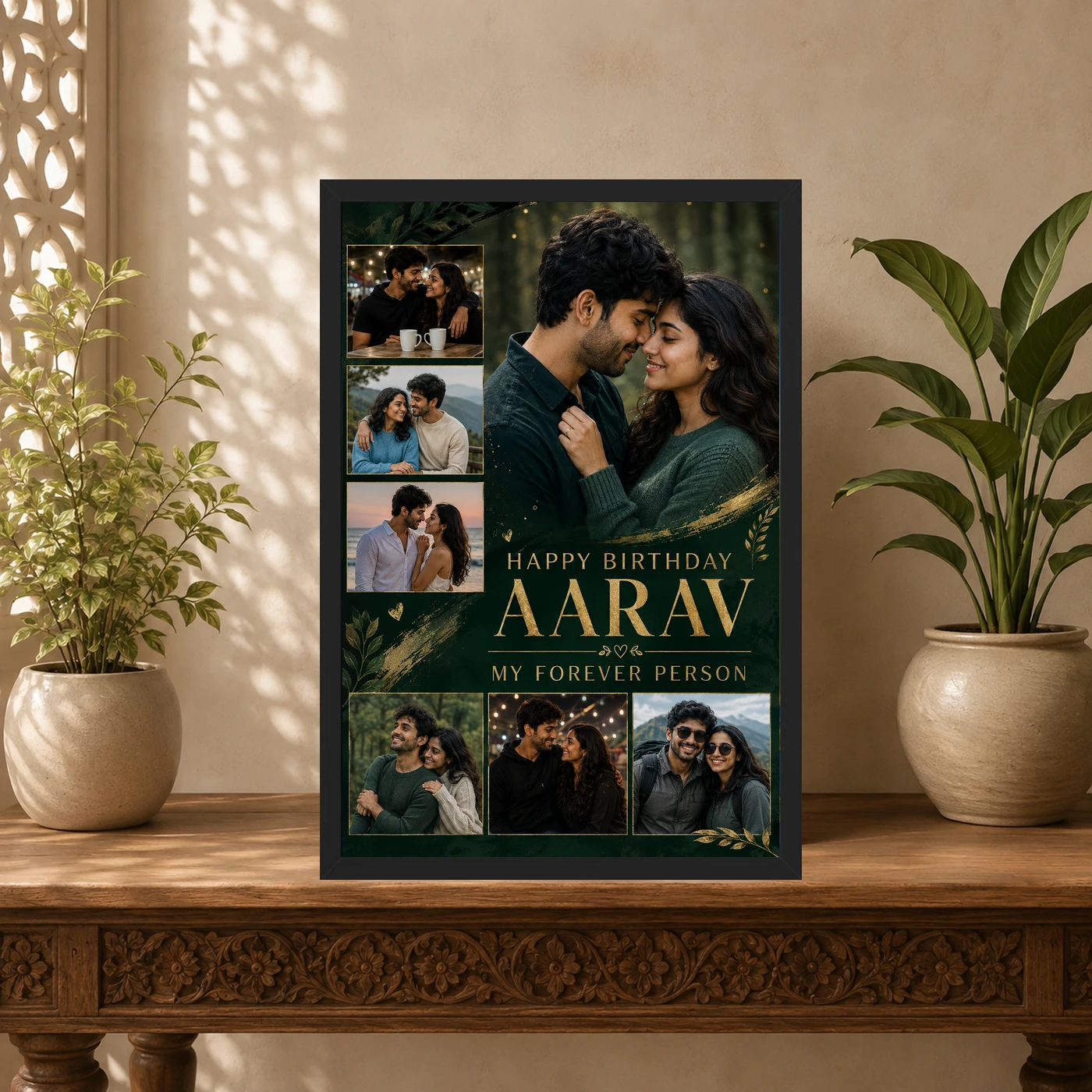 Photo Frame Gift for Husband Birthday Forever Person Design 5 Photo Frame Gift for Husband Birthday Forever Person Design mockup 5
