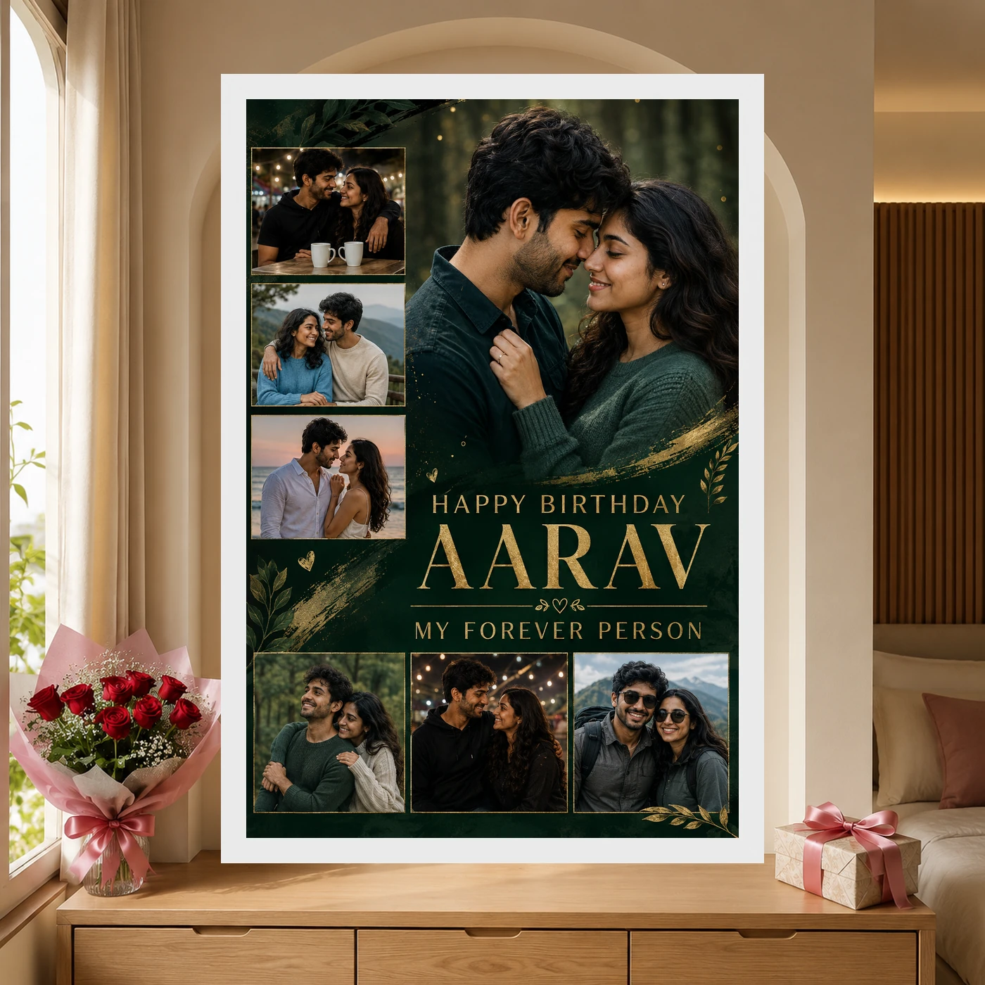 Photo Frame Gift for Husband Birthday Forever Person Design 6 Photo Frame Gift for Husband Birthday Forever Person Design mockup 6