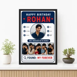 Photo Frame Gift Ideas for Husband Birthday Unique Design mockup 3