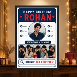 Photo Frame Gift Ideas for Husband Birthday Unique Design mockup 4