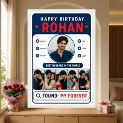 Photo Frame Gift Ideas for Husband Birthday Unique Design mockup 6