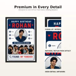Photo Frame Gift Ideas for Husband Birthday Unique Design mockup 9