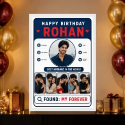 Photo Frame Gift Ideas for Husband Birthday Unique Design mockup 10