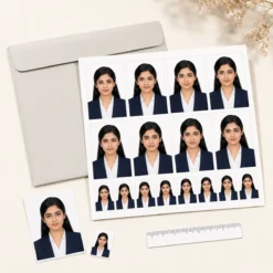Printed passport size and stamp size photographs together in one value pack