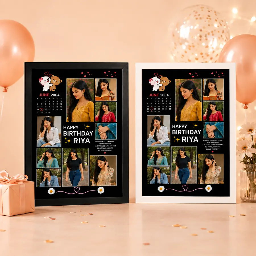 Personalized birthday photo frames