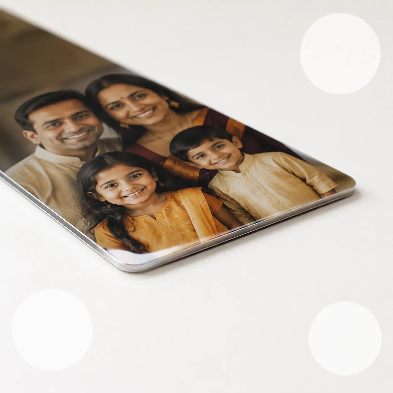 Personalised Laminated Photo Bookmarks Online 3 Close-up of laminated photo bookmark print and edge quality