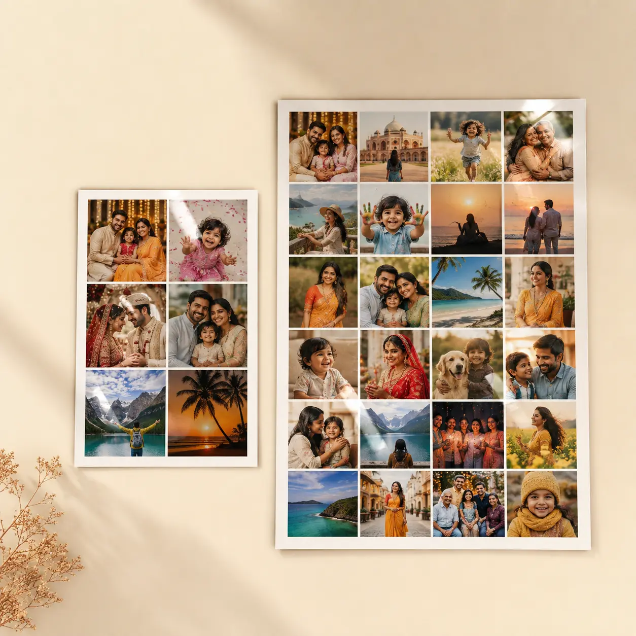 Custom Photo Collage Poster Online – A4 & A3 2 A4 and A3 custom photo collage poster size options