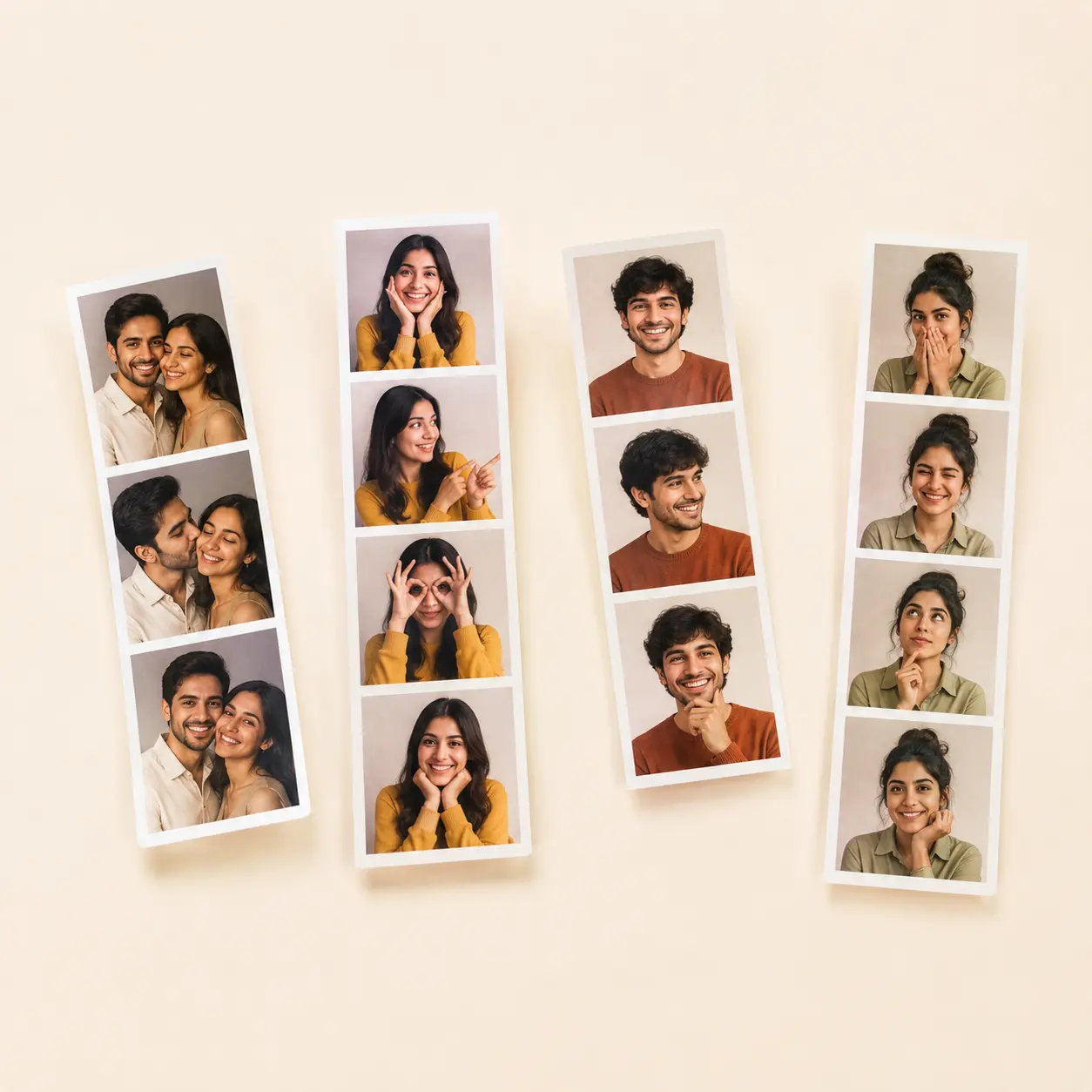 Personalised Photo Strips Online 2 Three-photo and four-photo personalised strip layout options