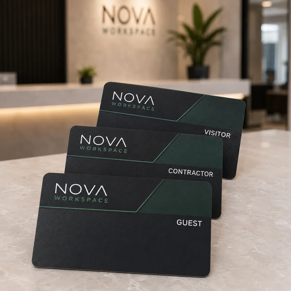 PVC Visitor ID Card Printing Online | ₹99 5 Printed PVC cards for visitor contractor and guest roles