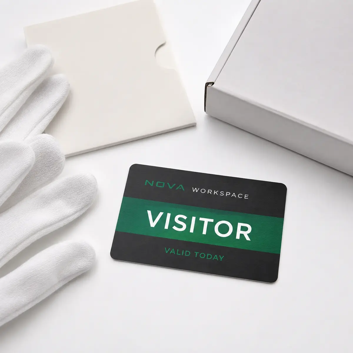 PVC Visitor ID Card Printing Online | ₹99 6 Custom PVC visitor card quality check and protective packing