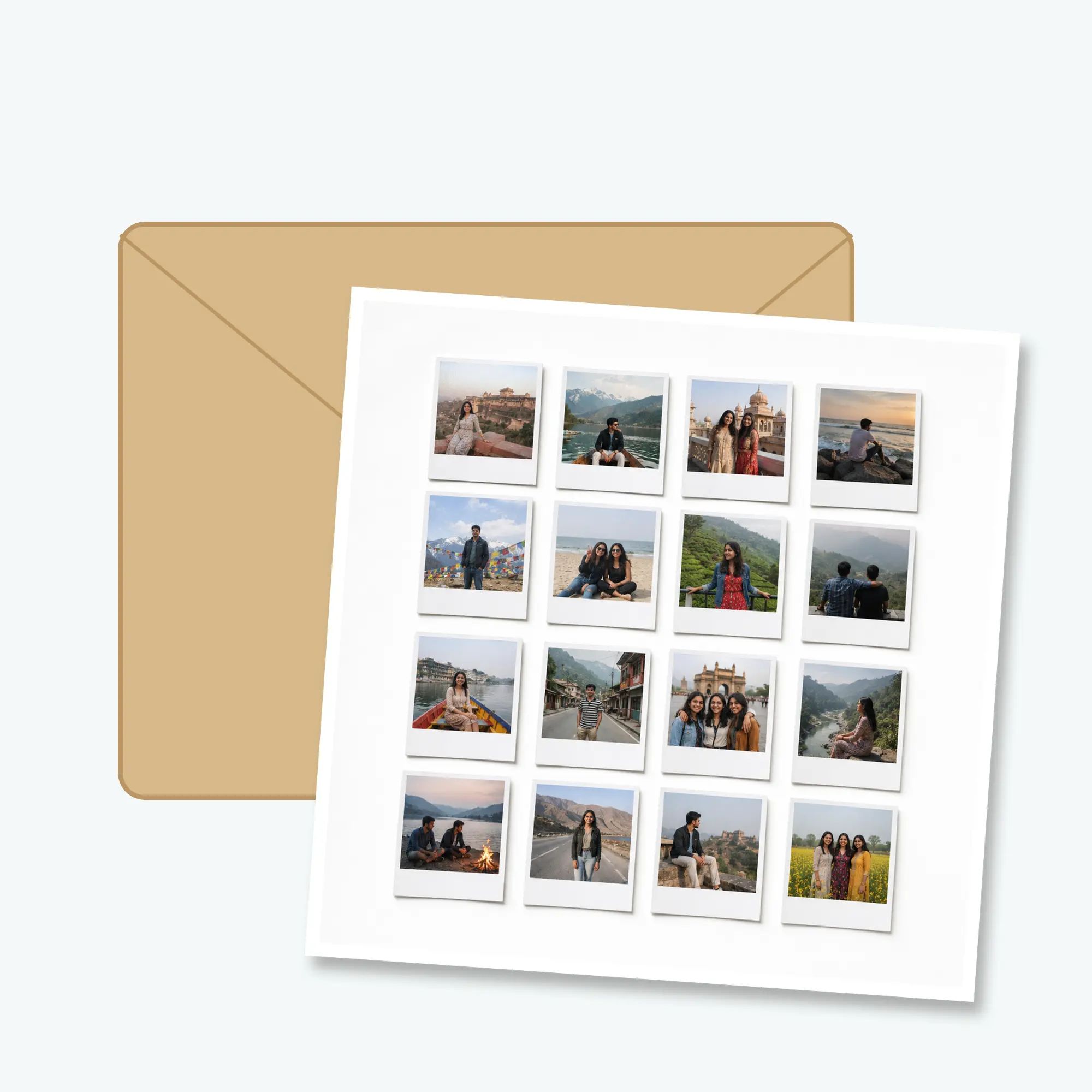 Retro Photo Prints – Set of 16 5 Retro Photo Prints – Set of 16 – protective packaging for India delivery