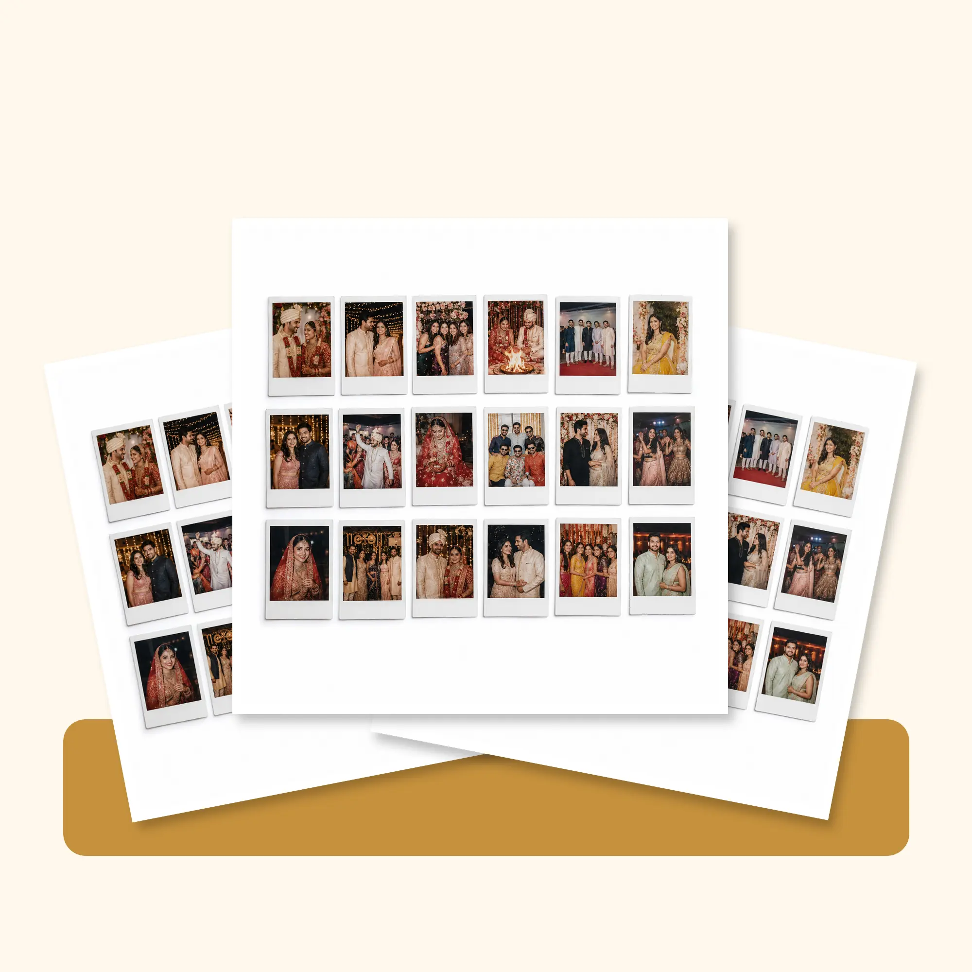 Retro Photo Prints – Set of 18 4 Retro Photo Prints – Set of 18 – physical photo print arrangement