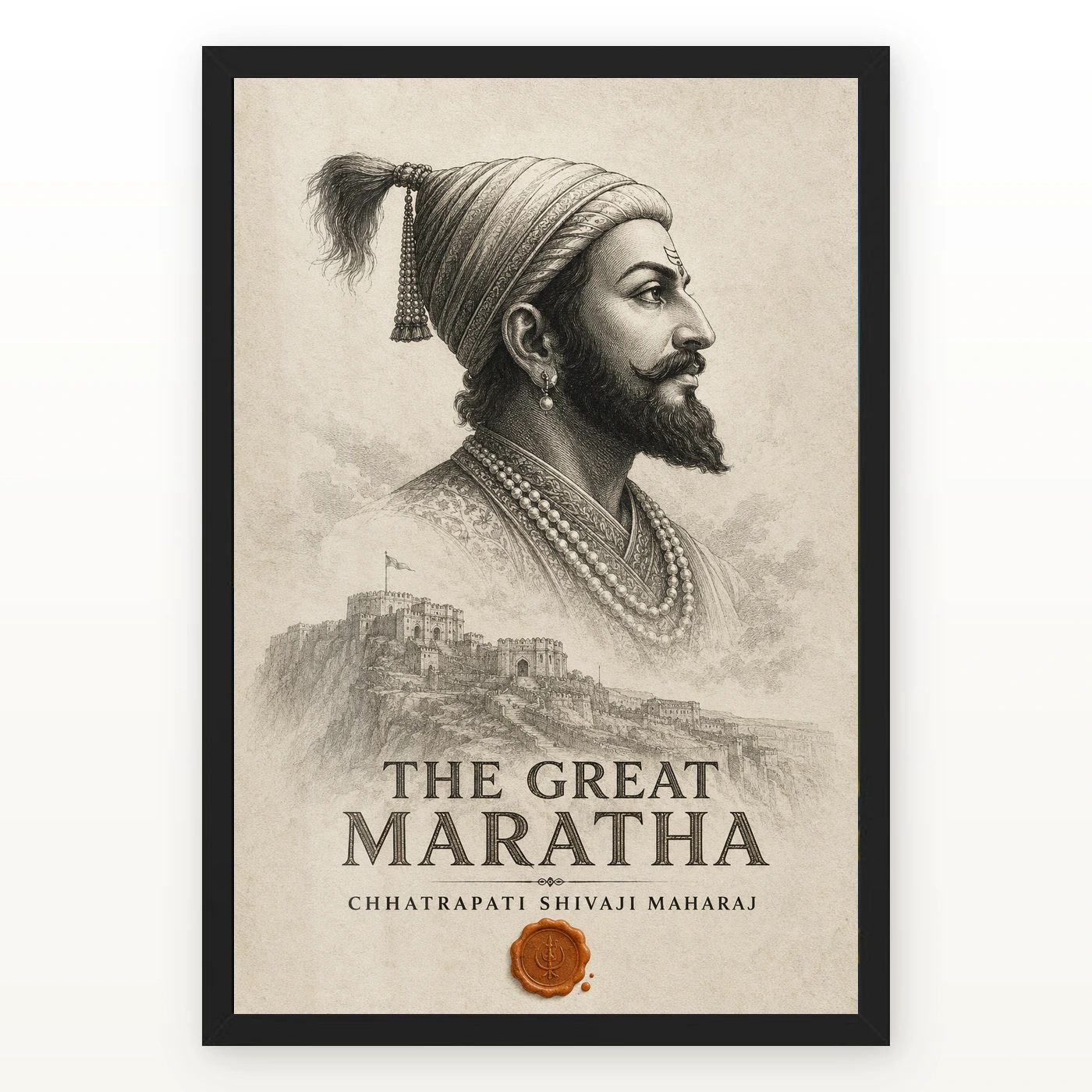 Shivaji Maharaj The Great Maratha Engraving Photo Frame – premium framed wall art by GiftKida Shivaji Maharaj The Great Maratha Engraving Photo Frame – premium framed wall art by GiftKida