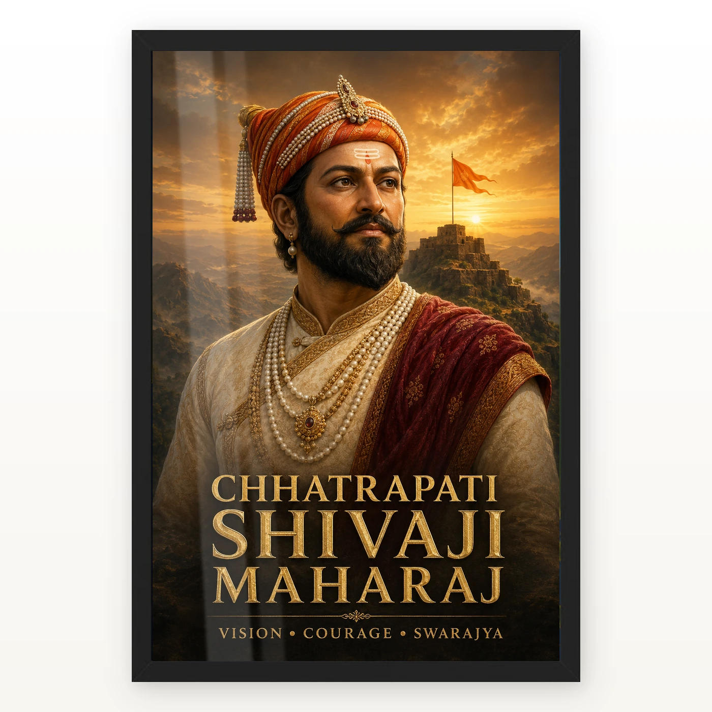 Premium Chhatrapati Shivaji Maharaj photo frames and heritage wall art for home office and gifting