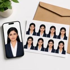 Upload a passport photo online and receive printed copies by delivery