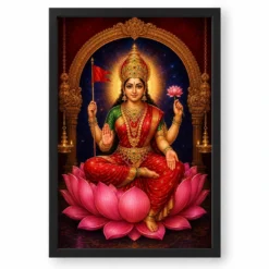 Adi Lakshmi — The Primordial Goddess Frame — black frame clean