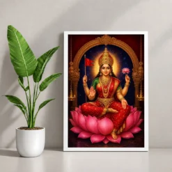 Adi Lakshmi — The Primordial Goddess Frame — white frame console