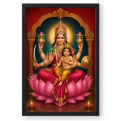 Santana Lakshmi — Goddess of Progeny Frame — black frame clean