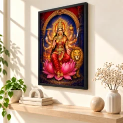 Veera Lakshmi — Goddess of Courage Frame — black frame console