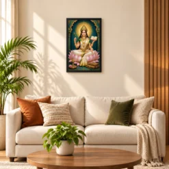 Vidya Lakshmi — Goddess of Knowledge Frame 16 Vidya Lakshmi — Goddess of Knowledge Frame — black frame sofa