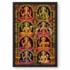 Ashta Lakshmi — Traditional Temple Style Frame 18 Ashta Lakshmi — Traditional Temple Style Frame — black frame clean