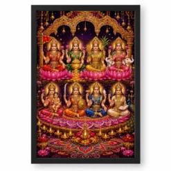 Ashta Lakshmi — Diwali Gifting Edition Frame — black frame clean