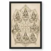 Ashta Lakshmi — Monochrome Sketch Frame — black frame clean