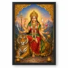 Sherawali Mata — Tiger Blessings Frame — black frame clean