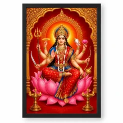 Ambe Maa — Radiant Lotus Frame — black frame clean
