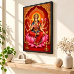 Ambe Maa — Radiant Lotus Frame — black frame console