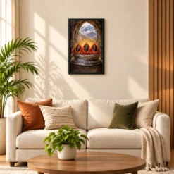Vaishno Devi — Pindi Darshan Frame — black frame sofa