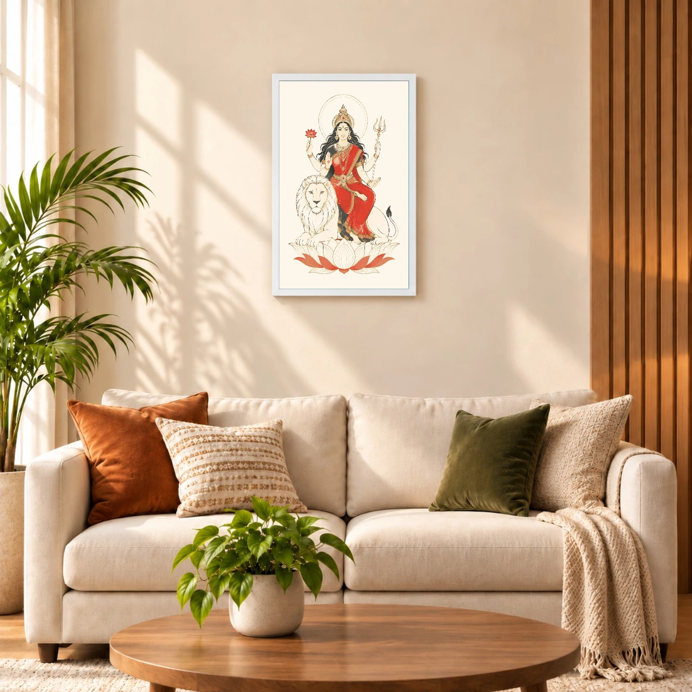 Durga — Modern Minimalist Ivory Frame 9 Durga — Modern Minimalist Ivory Frame — white frame sofa