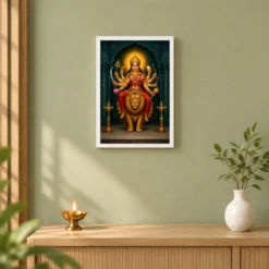 Durga — Main Entrance Protection Frame — white frame distant wall